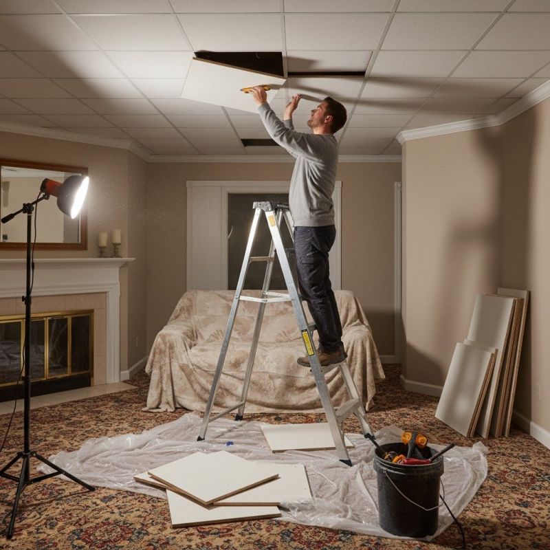 Drop Ceiling Tiles Installation