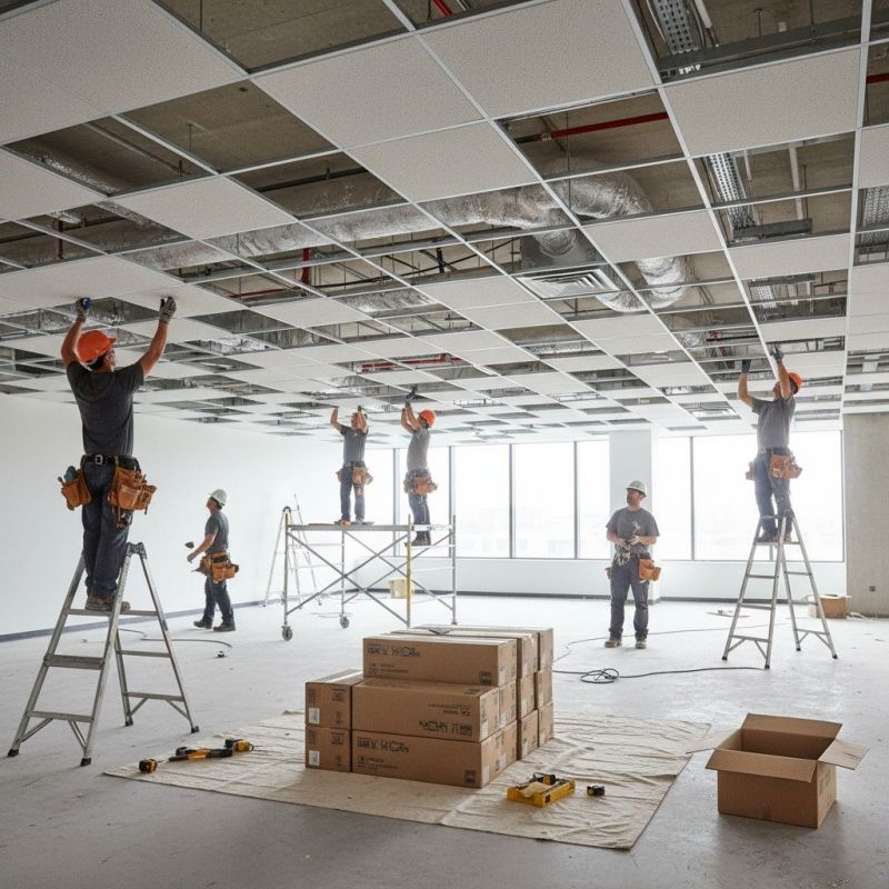 Drop Ceiling Tiles Installation